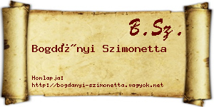 Bogdányi Szimonetta névjegykártya